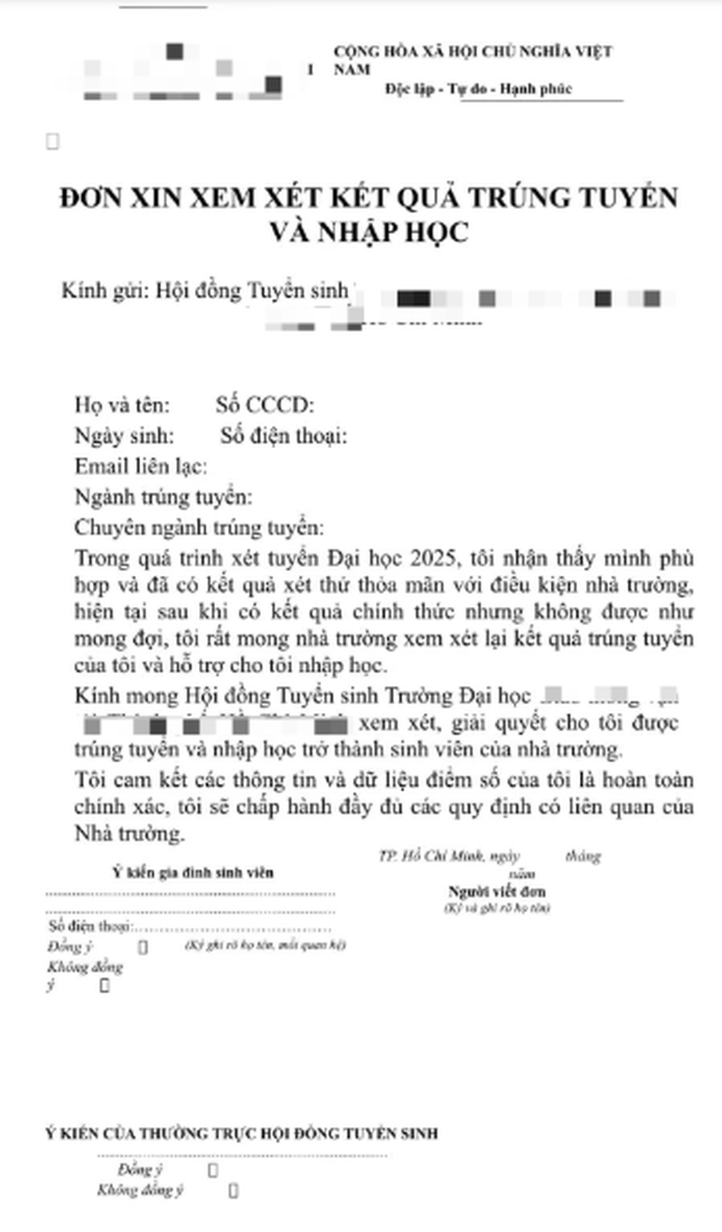 Chuyện lạ tuyển sinh 2025: Phải viết đơn xin trúng tuyển… dù thừa điểm - 2