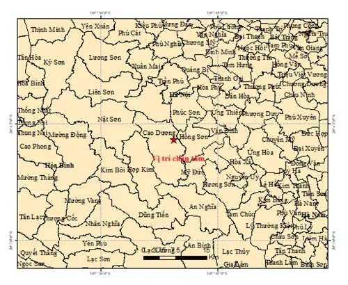Terremoto leve en Phu Tho, temblores en Hanoi