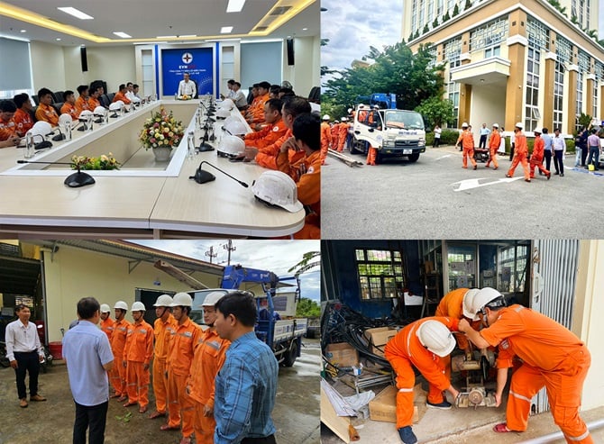 Đội xung kích Công ty Điện lực Huế lên đường tới Hà Tĩnh trong sáng 26/8