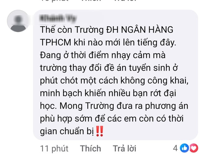 Thay đổi điều kiện xét tuyển ở phút chót, Trường ĐH Ngân hàng TP HCM nói gì?- Ảnh 3.