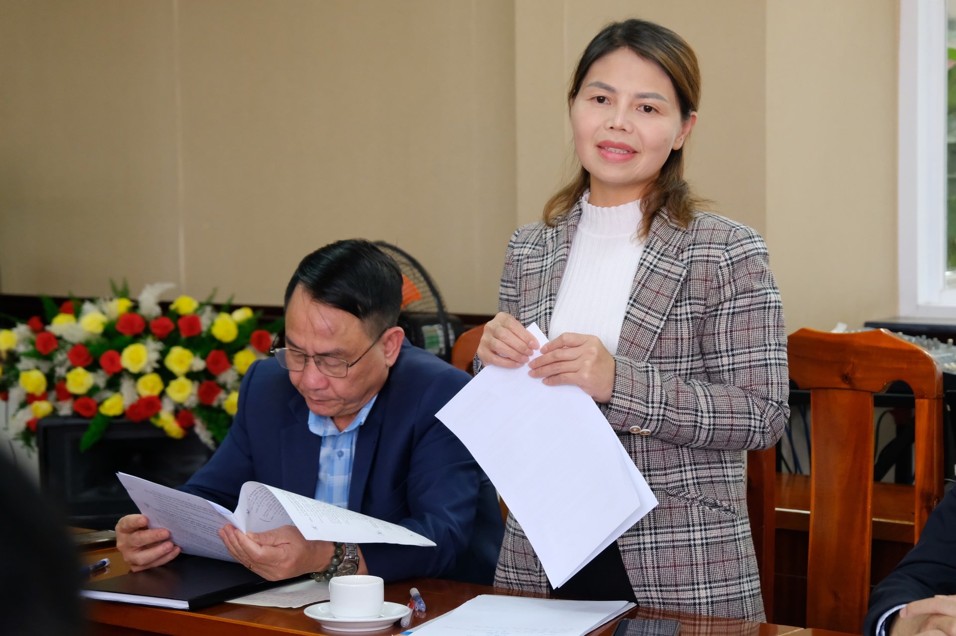 ថ្នាក់​ដឹកនាំ​មជ្ឈមណ្ឌល​វិនិយោគ ពាណិជ្ជកម្ម និង​ទេសចរណ៍​បាន​ថ្លែង​ក្នុង​កិច្ចប្រជុំ