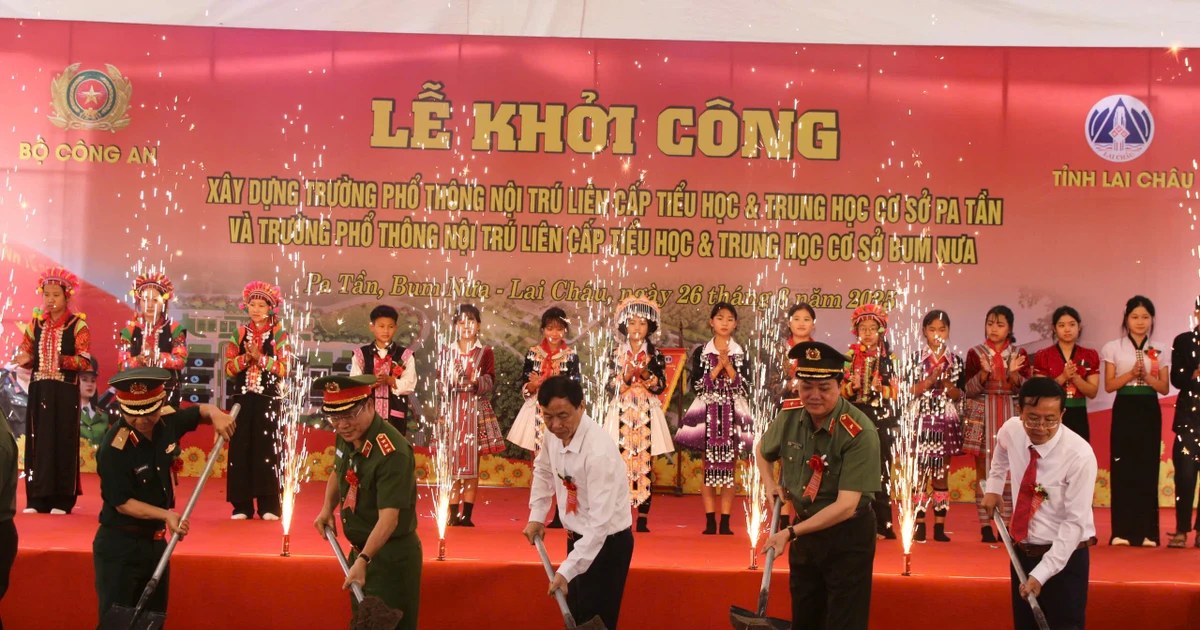 Khởi công trường phổ thông nội trú liên cấp tại 2 xã biên giới Lai Châu