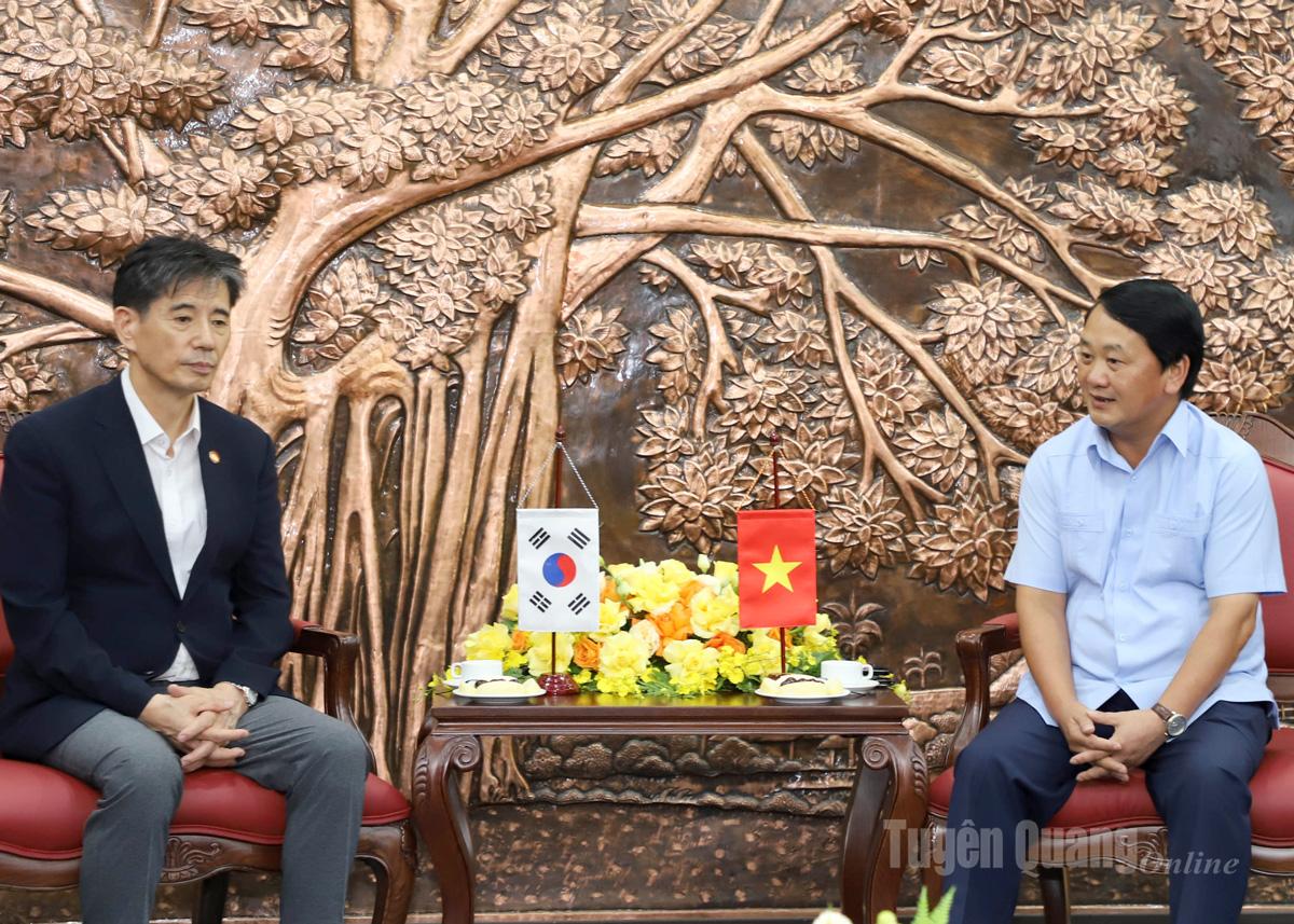 Le secrétaire provincial du Parti, Hau A Lenh, a reçu l'Association économique et culturelle Corée-Vietnam