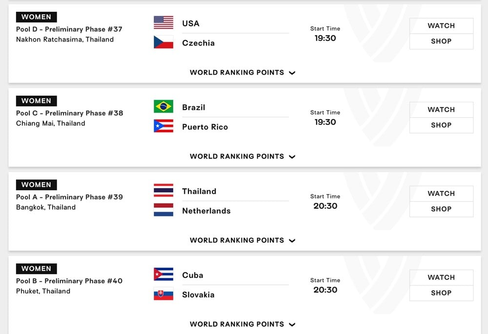 Calendário mundial de vôlei feminino hoje, 26 de agosto: Itália, Brasil, Tailândia e EUA buscam o primeiro lugar - foto 4