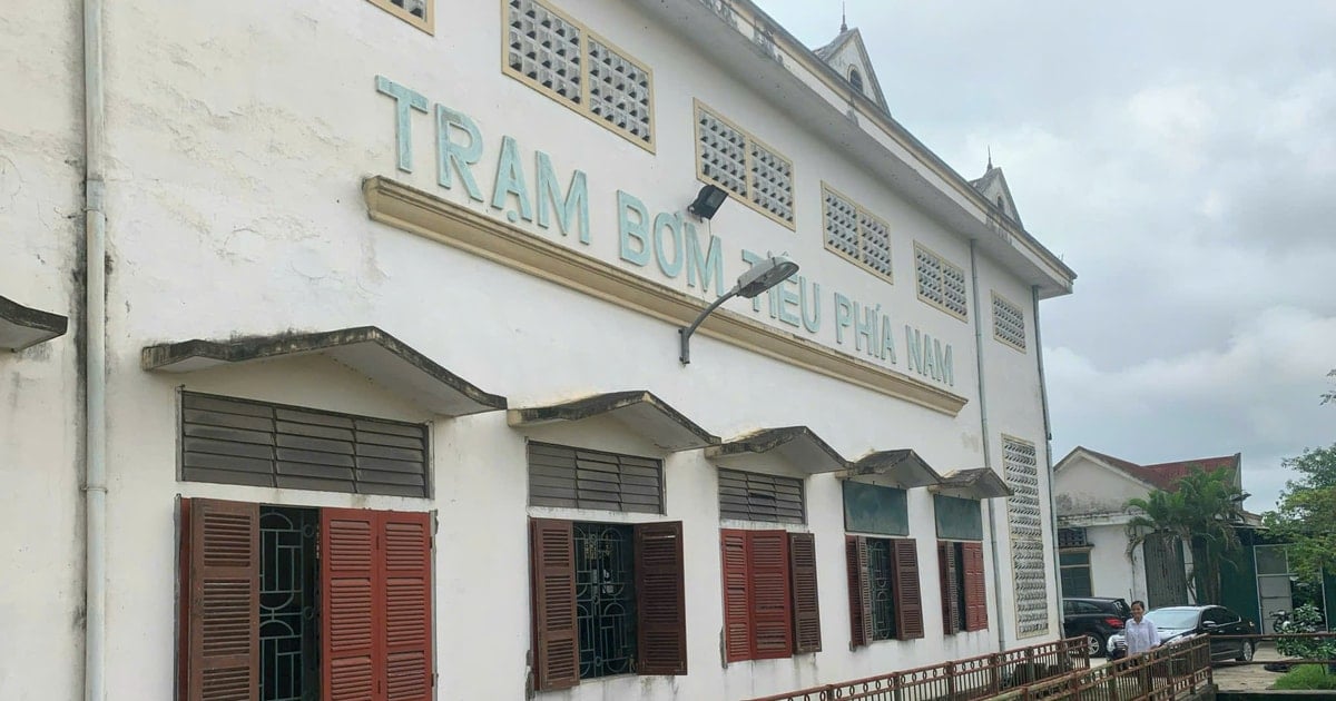 Operating 3/3 drainage pumping stations in Truong Vinh and Thanh Vinh areas