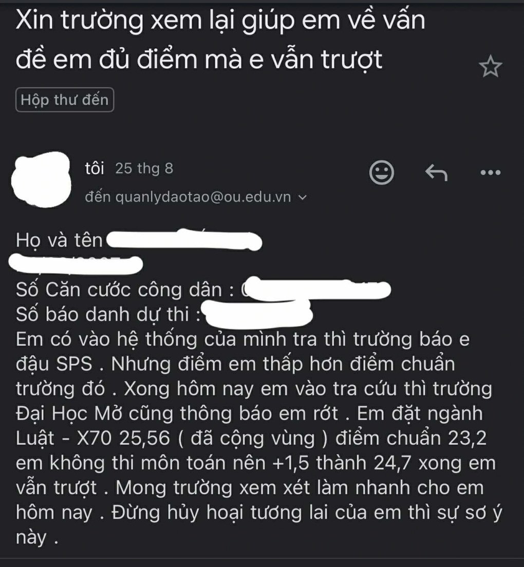 “Trường đậu báo rớt, trường rớt báo đậu”, nam sinh tìm đủ hướng xử lý - 3