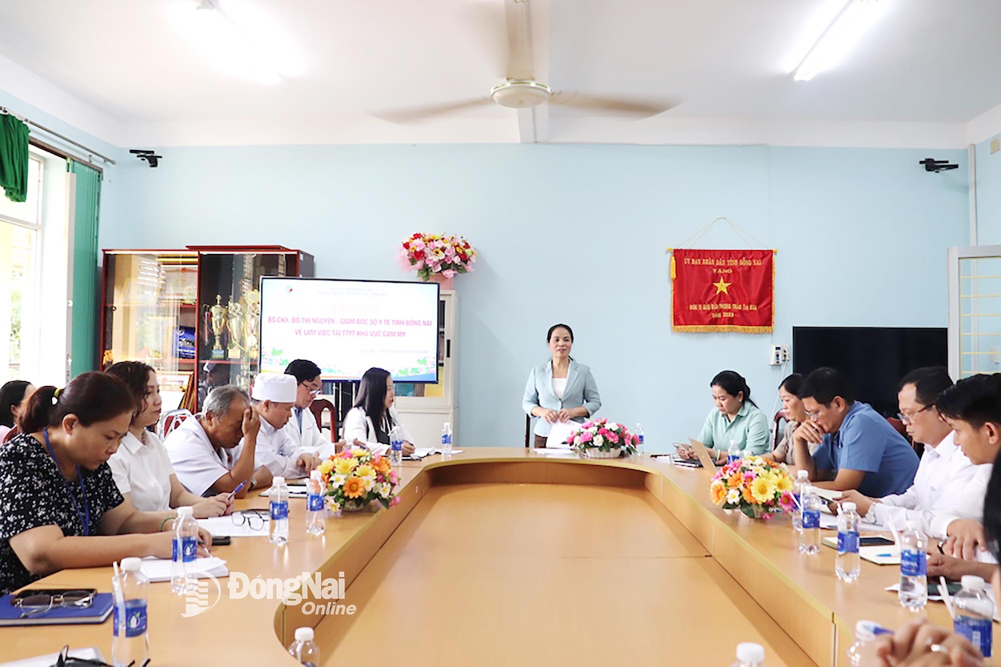 The delegation worked with leaders and staff of Cam My Regional Medical Center and medical stations under the center. Photo: Contributor