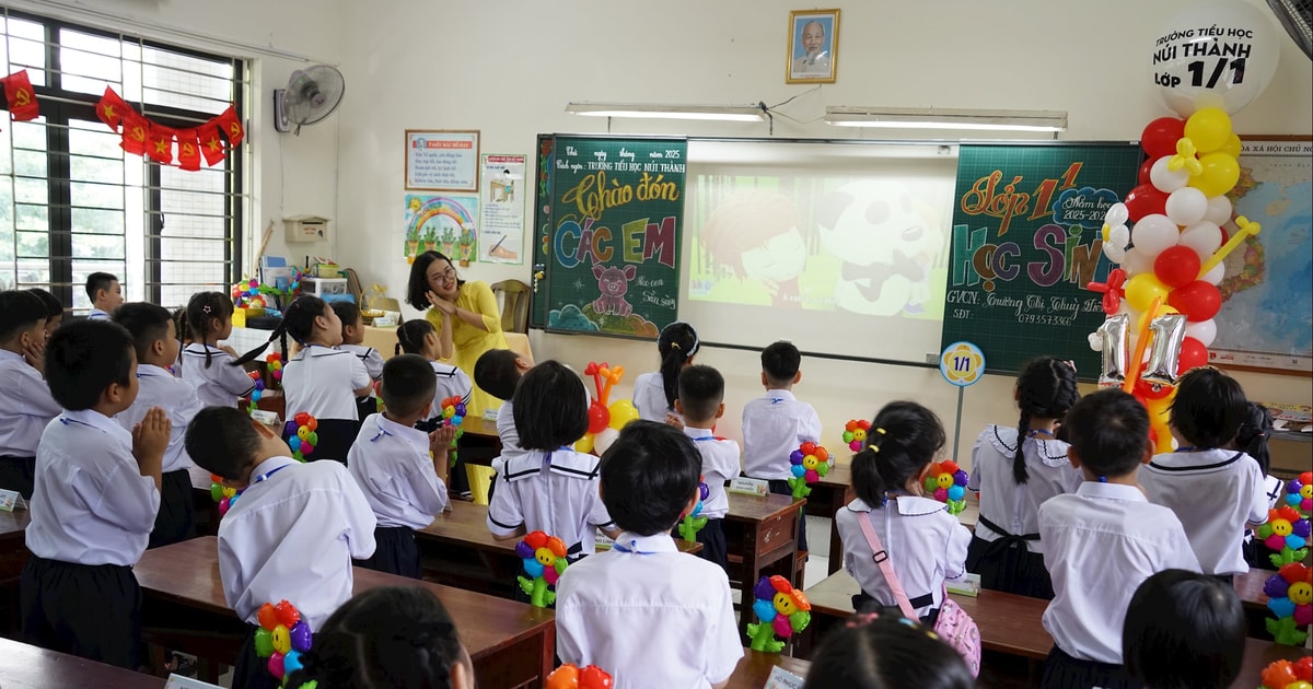 Rộn ràng ngày đầu đến trường của học sinh lớp 1