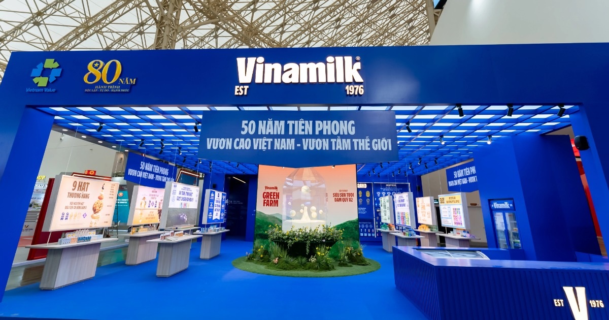 Gian hàng của Vinamilk tạo dấu ấn nổi bật tại Triển lãm Thành tựu đất nước