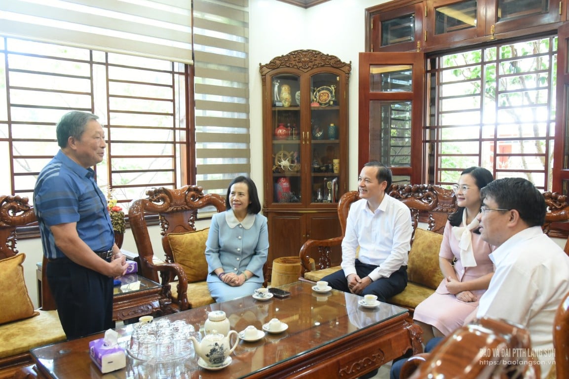 Đồng chí Nguyễn Thế Tuy, nguyên Phó Bí thư Thường trực Tỉnh uỷ, nguyên Trưởng Đoàn đại biểu Quốc hội tỉnh phát biểu tại buổi tặng quà