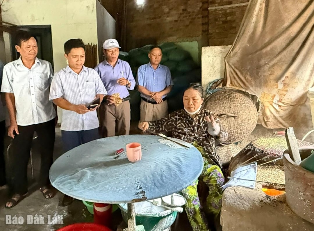 គណៈប្រតិភូបានទៅសួរសុខទុក្ខ និងទទួលបានបទពិសោធន៍នៅគ្រួសារលោកស្រី Tran Thi Thuy។