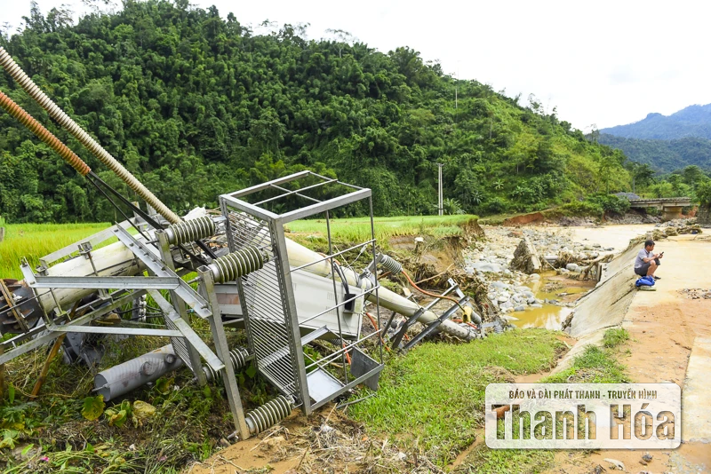 Im Dorf Yen Nhan wurden nach der Flut Dutzende Häuser weggeschwemmt