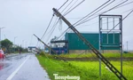 Hunderte von Strommasten in Ha Tinh fielen nach dem Sturm