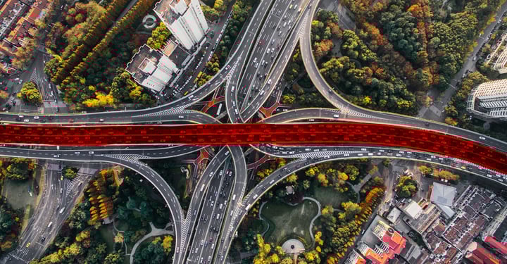 Ein Autobahnkreuz in Guangdong, China. (Quelle: Pandaily)