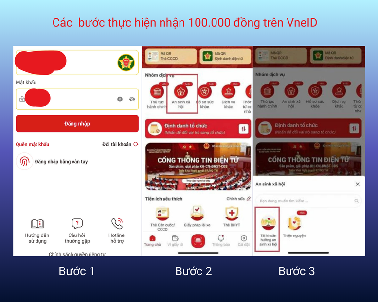Hướng dẫn cách thức nhận 100.000 đồng dịp Quốc khánh 2/9 qua VNeID- Ảnh 1.