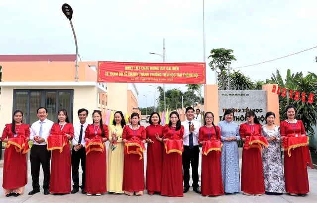 Khánh thành Trường tiểu học Tân Thông Hội hơn 110 tỉ đồng tại Củ Chi- Ảnh 2.