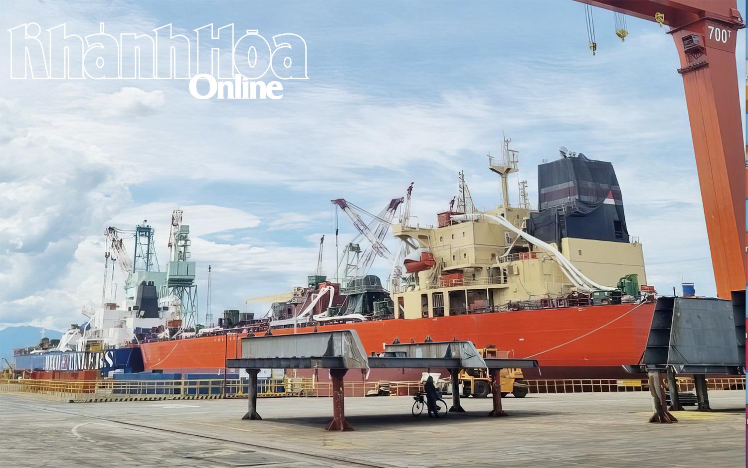 Newly built ship at HD Hyundai Vietnam Shipyard.