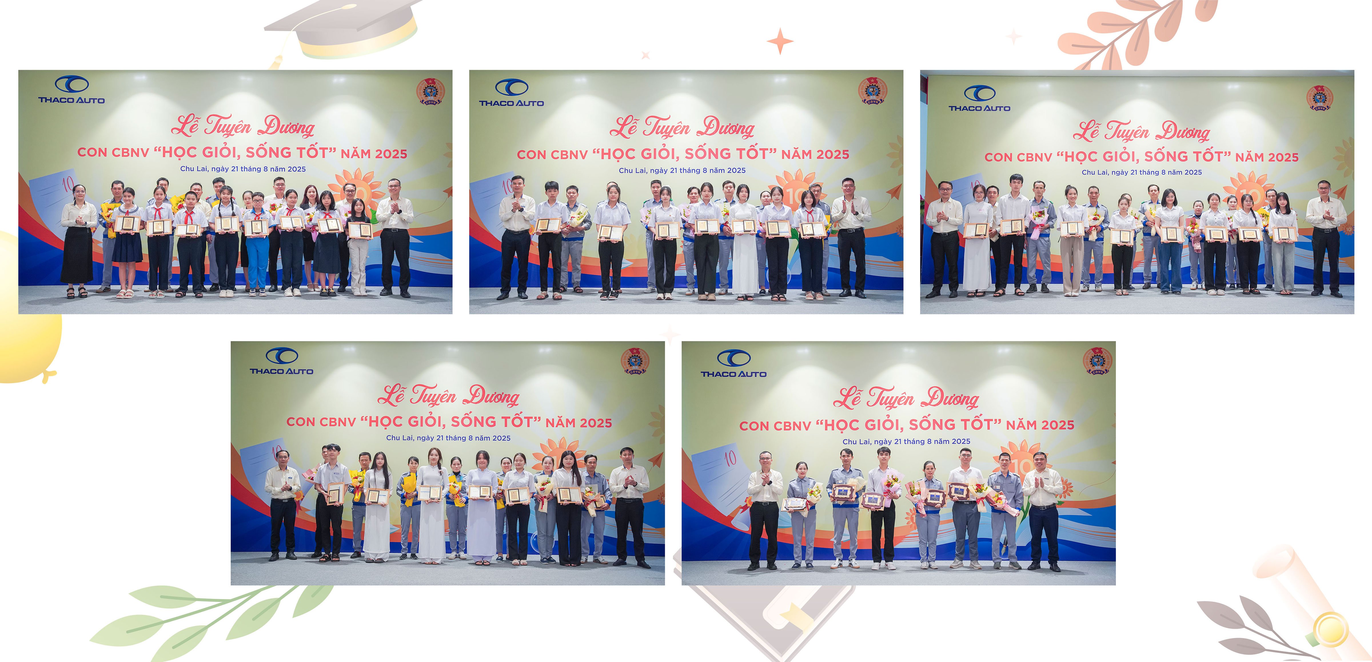 6. គណៈគ្រប់គ្រងនៃផ្នែកផលិតកម្ម និងអាជីវកម្មនៅ Chu Lai - THACO AUTO បានផ្តល់រង្វាន់ដល់កុមារ