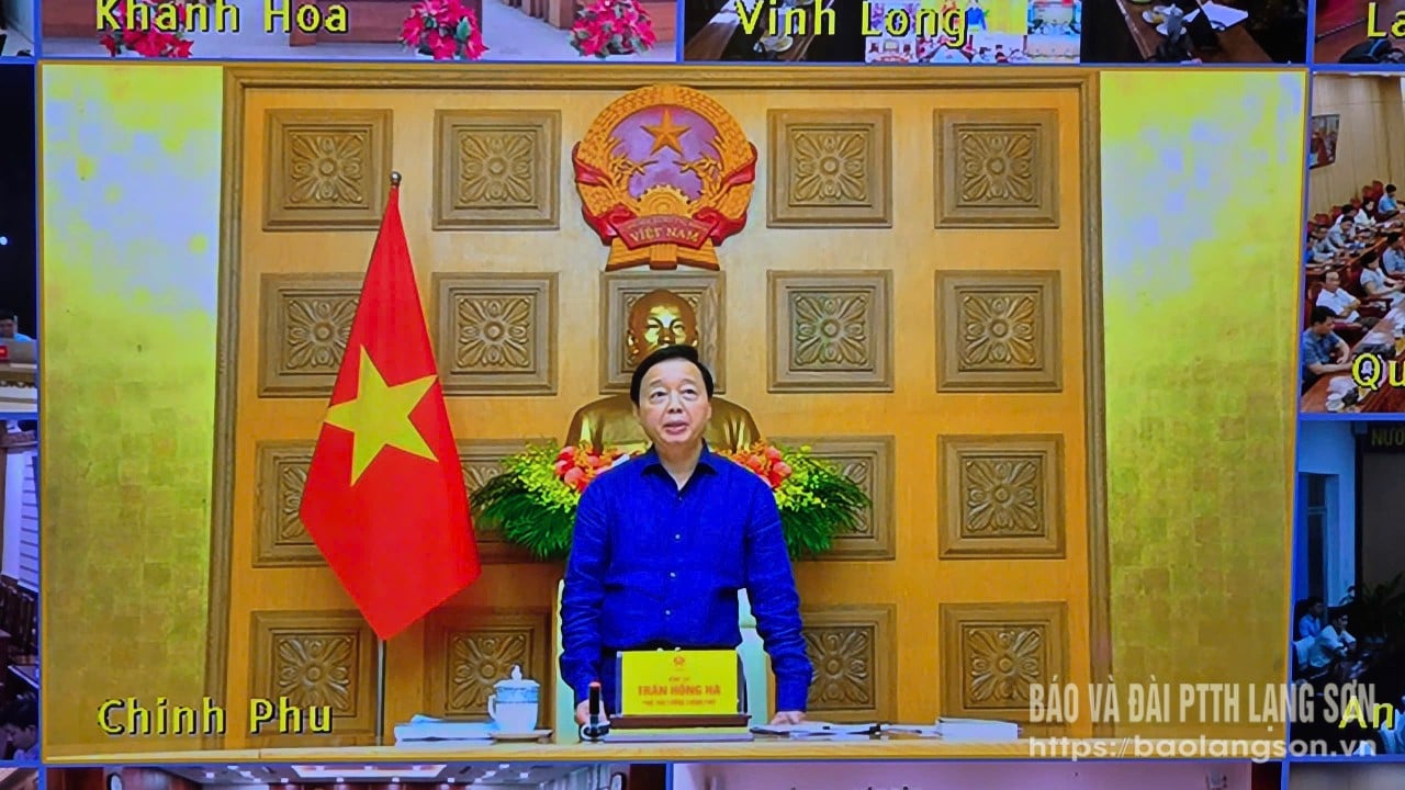 ឧបនាយករដ្ឋមន្ត្រី លោក Tran Hong Ha ថ្លែងមតិបញ្ចប់កិច្ចប្រជុំ។