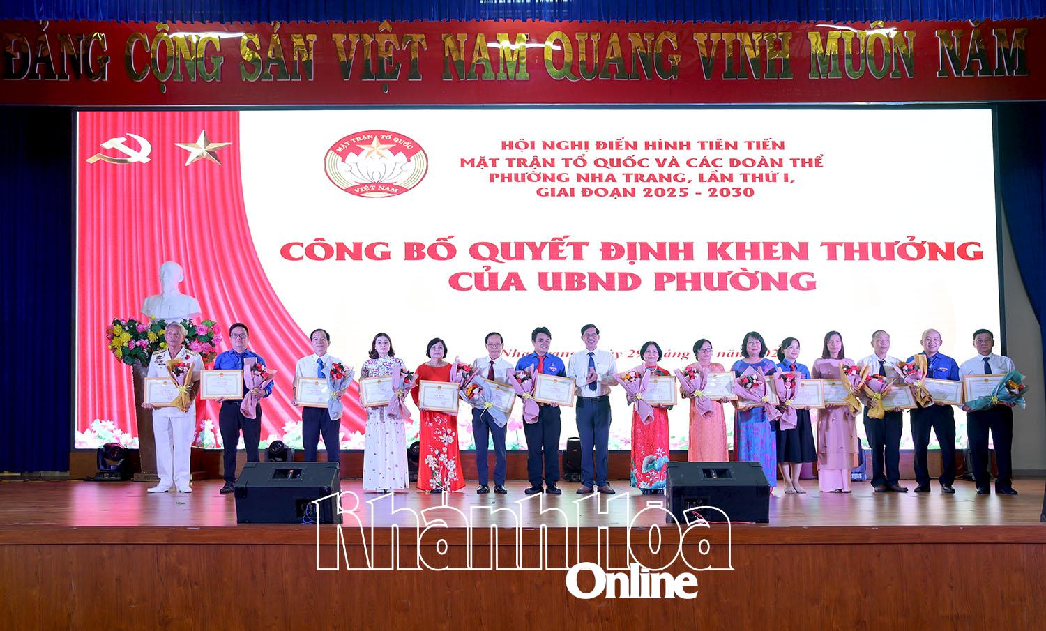 Individuals received certificates of merit.