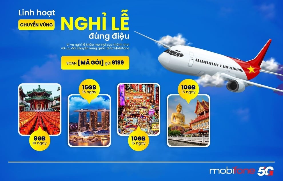 Các gói cước chuyển vùng quốc tế MobiFone hút khách mùa lễ 2/9 - 1