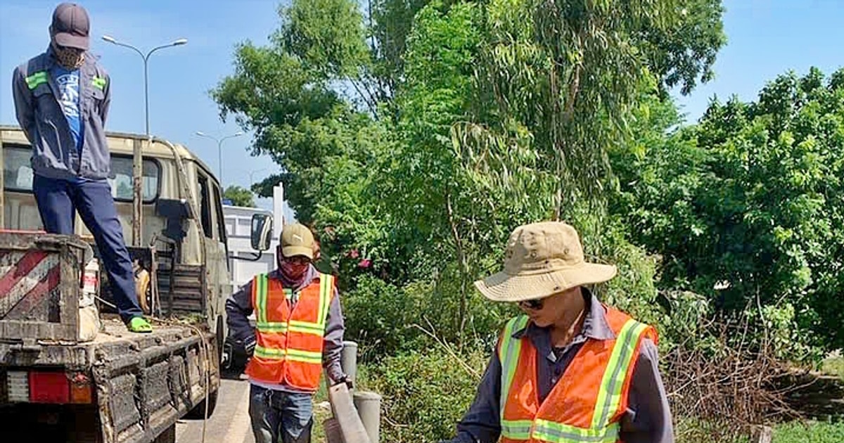 Rào đóng hộ lan bị tháo dỡ trái phép trên quốc lộ 1A qua xã Thăng Bình