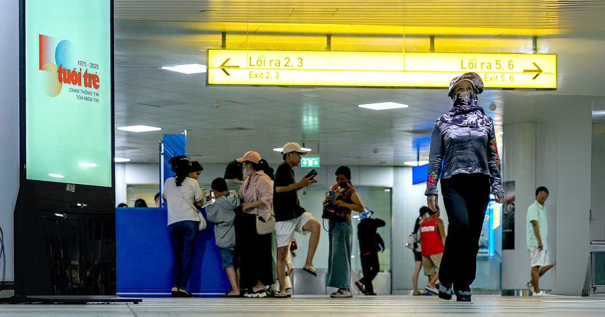 Logo kỷ niệm 50 năm thành lập báo Tuổi Trẻ xuất hiện ở tuyến metro số 1