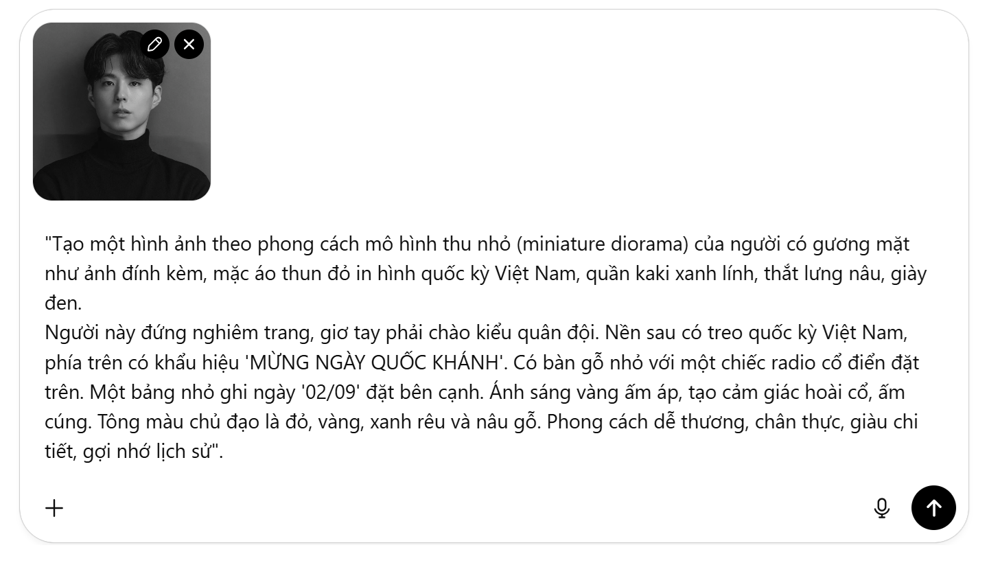 Cách dùng ChatGPT tạo ảnh búp bê từ gương mặt của bạn để chào mừng ngày 2/9 - 2