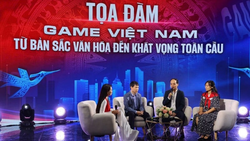 Các diễn giả chia sẻ tại tọa đàm "Game Việt Nam: Từ bản sắc văn hóa đến khát vọng toàn cầu".