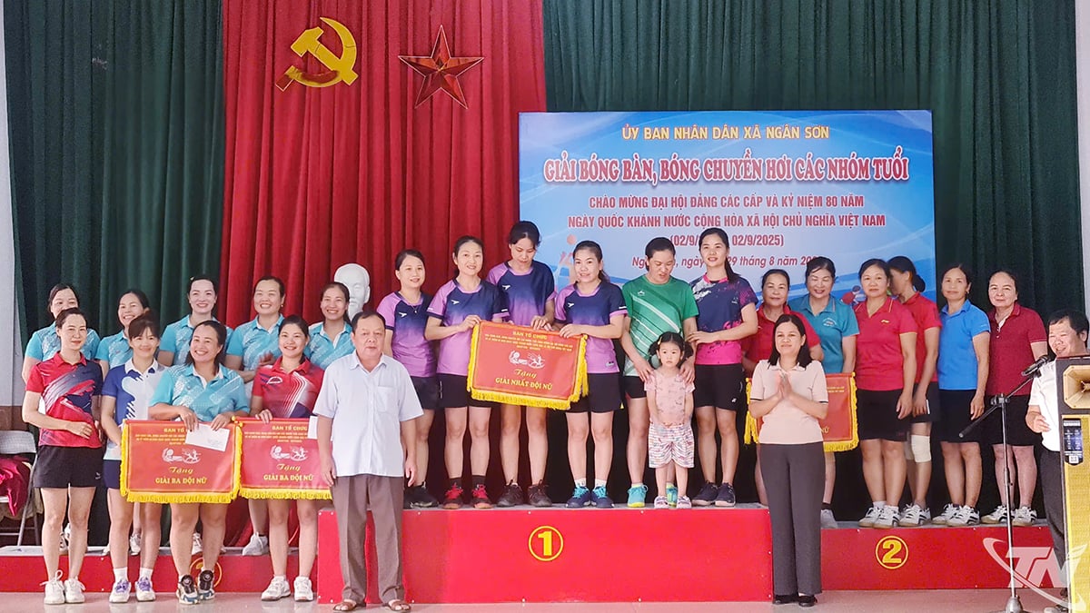 ຄະ​ນະ​ຈັດ​ຕັ້ງ​ໄດ້​ມອບ​ລາງວັນ​ໃຫ້​ແກ່​ທີມ​ບານ​ສົ່ງ​ໃນ​ການ​ແຂ່ງ​ຂັນ​ຕີ​ເຕັນ​ນິ​ສ ແລະ ບານ​ສົ່ງ​ລະ​ດັບ​ກຸ່ມ​ອາ​ຍຸ​ຢູ່​ຕາ​ແສງ ຫງຽນ​ເຊີນ.
