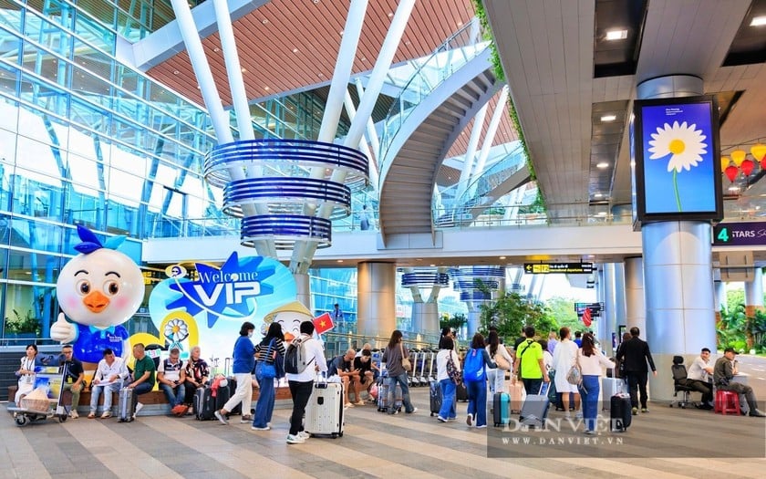 Khách du lịch quốc tế tới sân bay Đà Nẵng dịp Lễ hội pháo hoa quốc tế Đà Nẵng (DIFF) 2025.