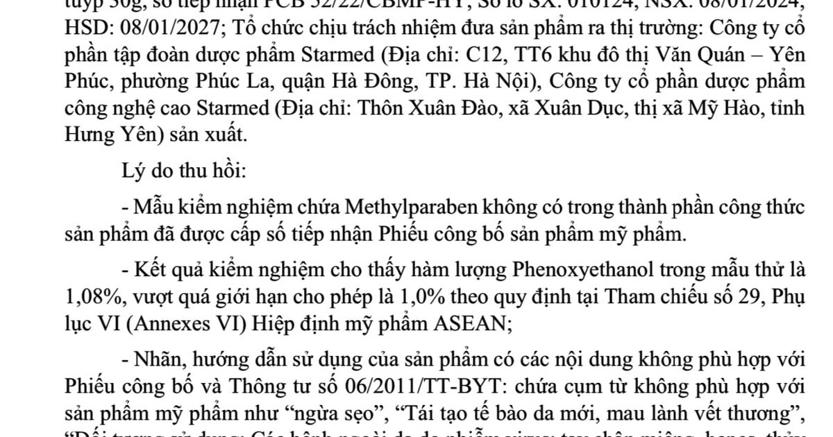 Thu hồi toàn quốc Gel Promed bôi mụn trứng cá, ngừa sẹo
