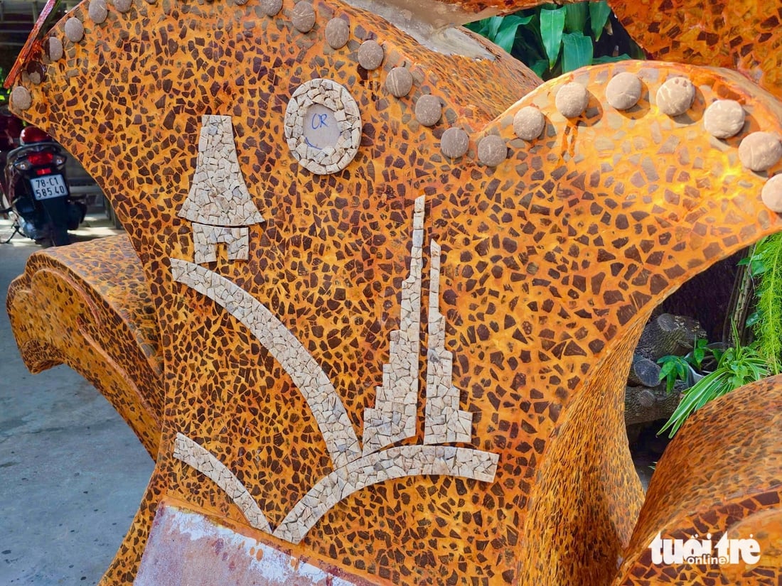 Cá ngừ đại dương 'khủng' làm từ gáo dừa - Ảnh 4.