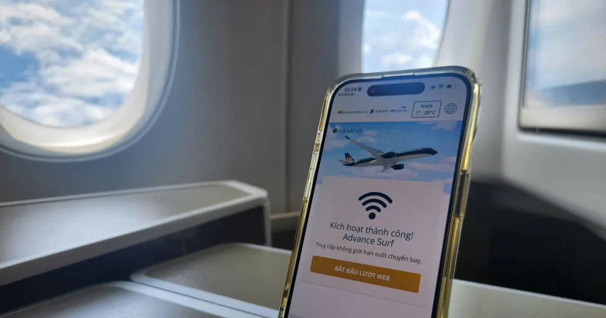 Vietnam Airlines bắt đầu thử nghiệm dịch vụ kết nối internet trên máy bay