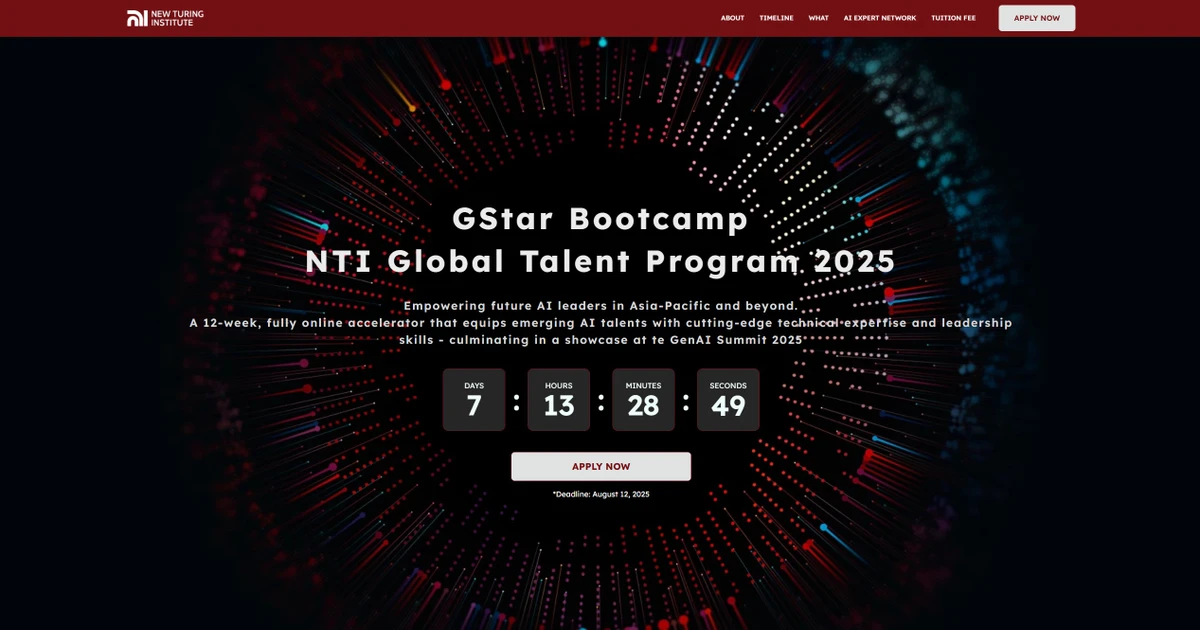 Chương trình đào tạo AI dành cho tài năng trẻ Việt Nam - GStar Bootcamp
