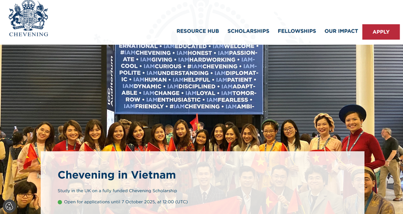 ขณะนี้ทุน Chevening กำลังเปิดรับสมัครในเวียดนาม