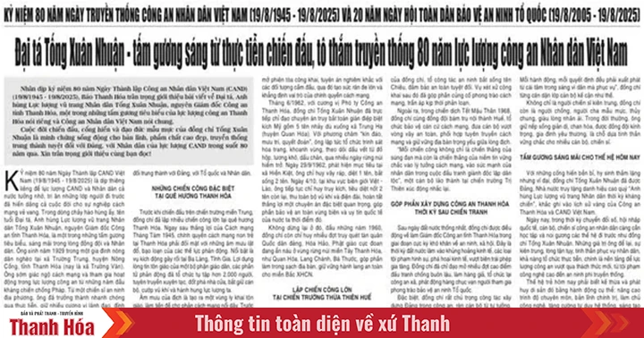 Đại tá Tống Xuân Nhuận - tấm gương sáng từ thực tiễn chiến đấu, tô thắm truyền thống 80 năm lực lượng công an Nhân dân Việt Nam