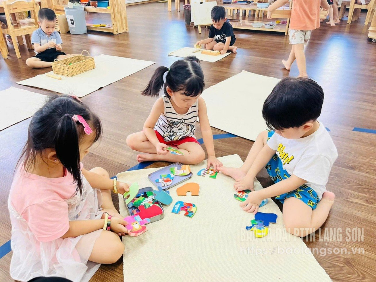 Một tiết học của trẻ tại Trường Mầm non Happy school