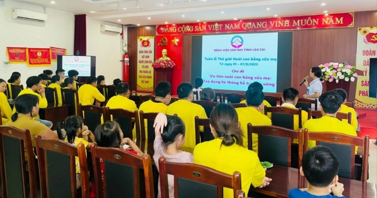 Bệnh viện Sản Nhi Lào Cai hưởng ứng Tuần lễ Thế giới nuôi con bằng sữa mẹ năm 2025