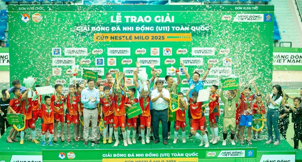 U11 Hưng Yên lần đầu vô địch Giải Bóng đá Nhi đồng Toàn quốc – Cúp Nestlé MILO 2025