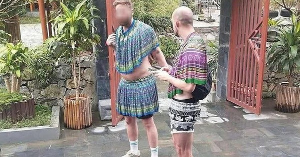 Correcting Western tourists wearing H'Mong skirts and dancing inappropriately