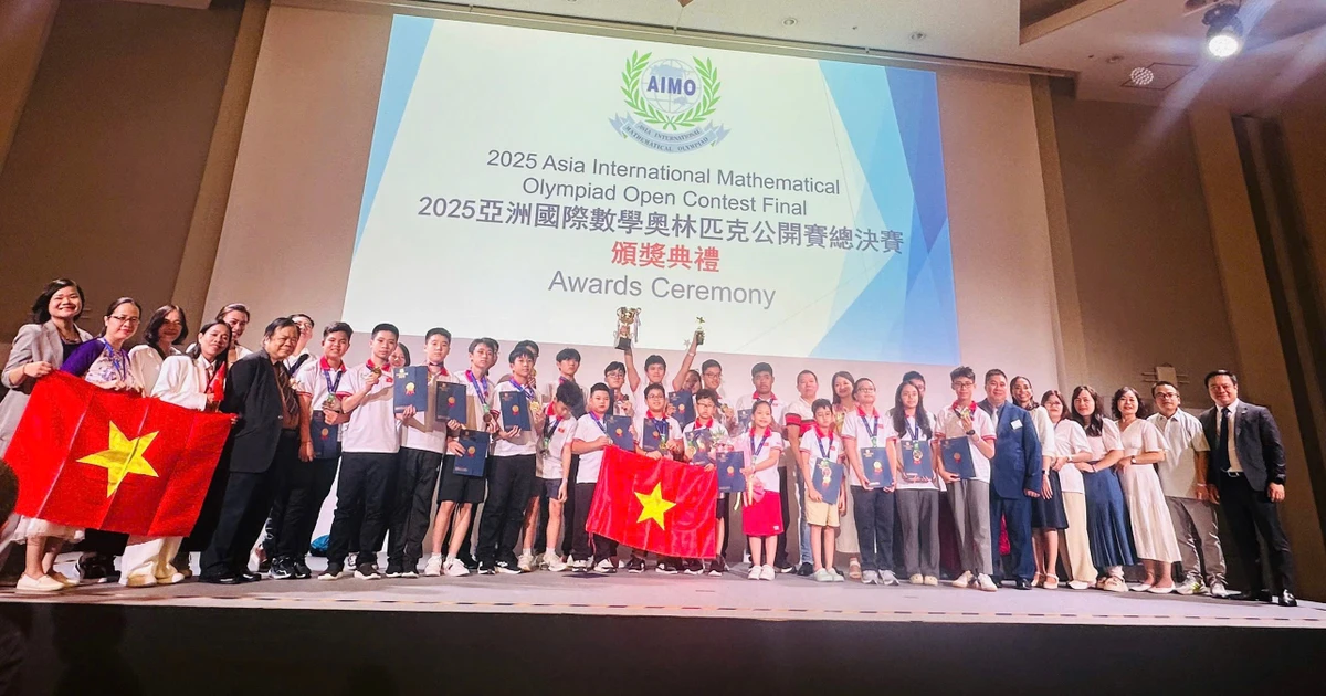 Học sinh Việt Nam thắng lớn với 22 huy chương, giải thưởng tại Cuộc thi Toán học Châu Á năm 2025