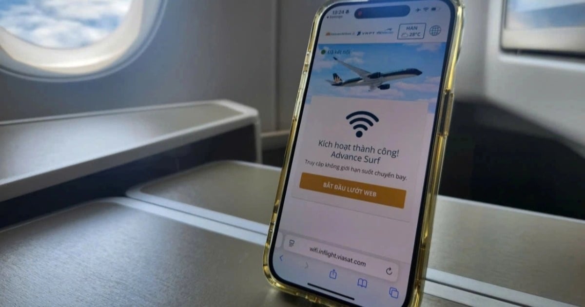 Vietnam Airlines bán dịch vụ Internet máy bay: 10 USD được vào web 1 giờ