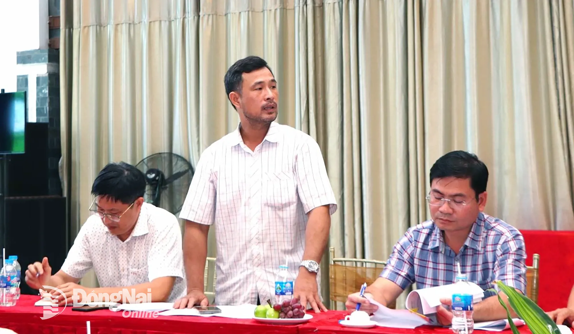 Chủ tịch Hội Đầu bếp Đồng Nai Nguyễn Văn Thinh phát biểu tại buổi làm việc về công tác chuẩn bị. Ảnh: Ngọc Liên