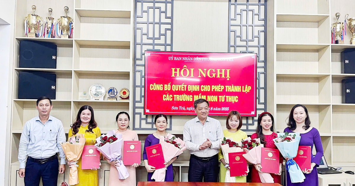 Son Tra Ward awarded decision to establish 6 private kindergartens