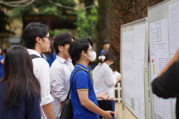 Candidates for high school graduation exam.