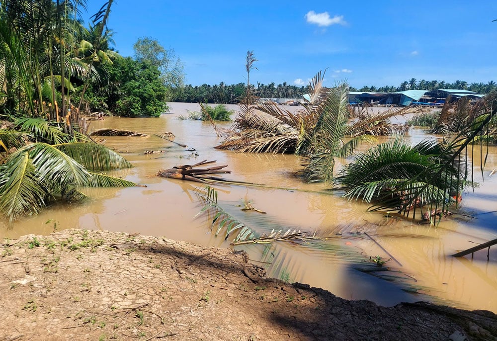 Current status of a landslide in Dong Khoi commune.