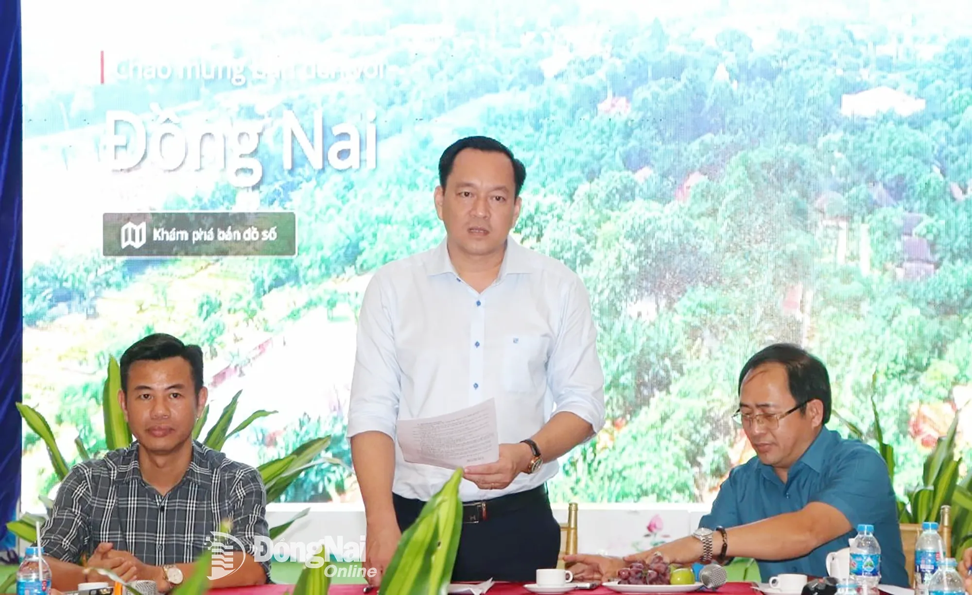 Phó Giám đốc Sở Văn hóa, Thể thao và Du lịch tỉnh Đồng Nai Vũ Xuân Trường phát biểu chỉ đạo công tác chuẩn bị Ngày hội ẩm thực Đồng Nai. Ảnh: Ngọc Liên