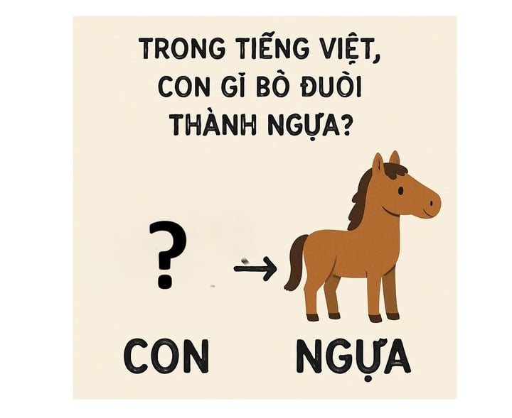 Trong tiếng Việt, con gì bỏ đuôi thành ngựa? (Ảnh minh họa)