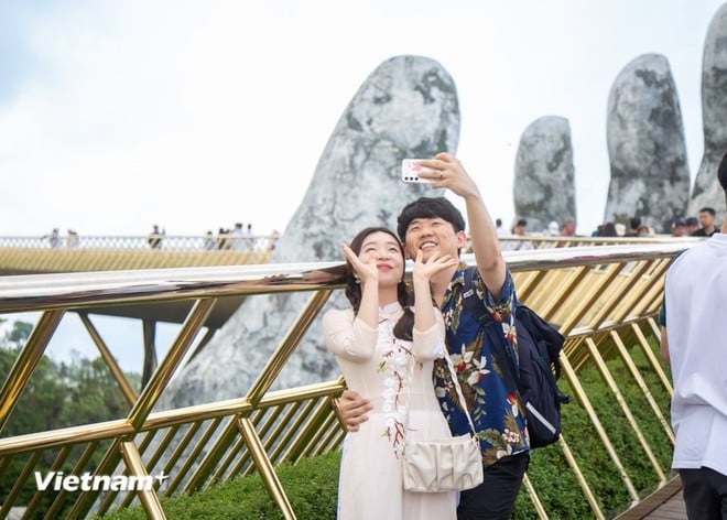 Ngành du lịch thành phố Đà Nẵng đang tổ chức chương trình "Tri ân du khách Hàn Quốc" với nhiều hoạt động hấp dẫn. (Ảnh: PV/Vietnam+)